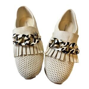 PIERRE DUMAS Womens PALOMA 2 Platform Loafers Slip On Brown SUEDE SZ 7